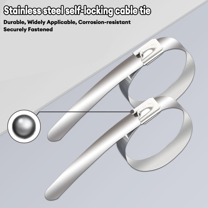 🏮COD🏮SET 50 SỢI Dây thít đai inox 304 - bền không rỉ, Dây rút thép cao cấp, sợi Dây rút inox cao cấp