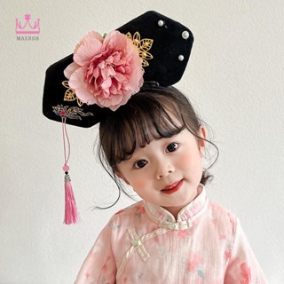 Maxrrh Cổ Hoàng Gia Hoàng Gia Nữ Hoàng Công Chúa Mũ Đội Đầu Cổ Điển Hanfu Sườn Xám Tóc Vòng Phụ Kiện Mới