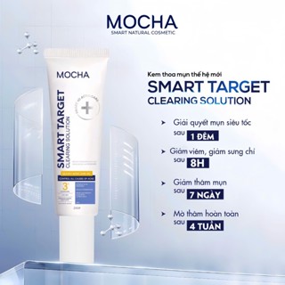 Kem Dưỡng Giảm Mụn Chuyên Sâu Nhanh Sau 8h Mocha Smart Target Clearing Solution, Giảm Sưng Viêm, Hạn Chế Thâm Sẹo