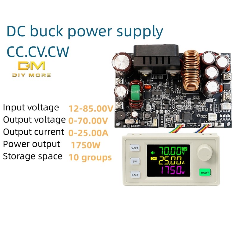 Diymore XY7025 25A / 1750W CNC DC có thể điều chỉnh nguồn điện bước xuống, điện áp không đổi và mô-đ