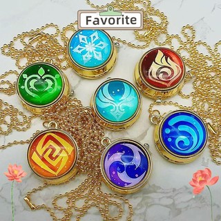 Đồng hồ bỏ túi FAVORITEGOODS, Đồng hồ đeo cổ loại vỏ sò Genshin, Thời trang Anime Hàng hóa COS Phụ kiện Mặt Vòng cổ Đồng hồ sinh viên