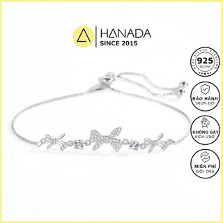 [BH TRỌN ĐỜI] Lắc tay Bạc 925 Hanada Dây Rút Nơ Cách Điệu, Vòng Tay Đeo Hằng Ngày, Quà Tặng, Đi Tiệc Nữ 2261 K13