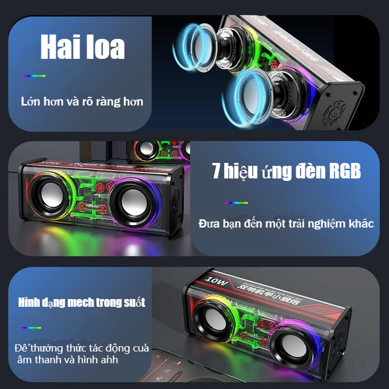 Đảm bảo chất lượng Loa bluetooth led nháy theo nhạc RGB, công suất 10W, nghe nhạc cực chất | BigBuy360 - bigbuy360.vn