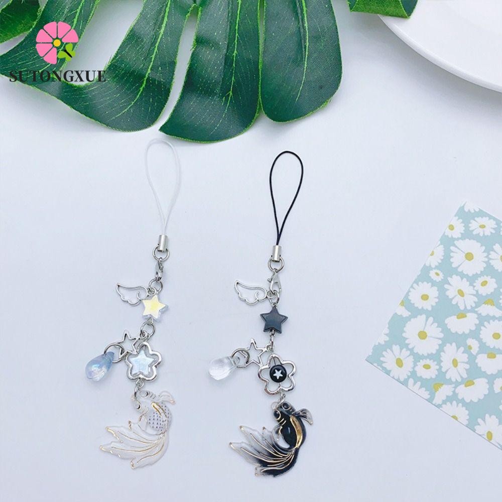 Sutongxue Koi Star Bead Chain, Spice Girl Style Anime Y2k Key Chains, Charm Y2k Little Fish Handmade