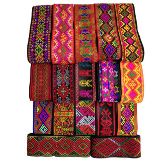 Váy Rộng 5cm Có Ren Ruy Băng Thiểu Số Dân Tộc Quần Áo Phụ Kiện Dân Tộc Thêu Thổ Cẩm Ruy Băng Chiều Dài Khoảng 7 Mét