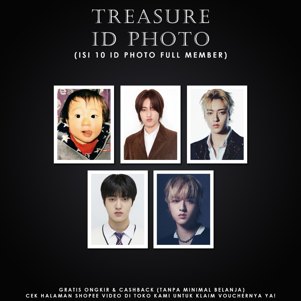 [ SET 10 PHOTO ID ] Ảnh Thẻ Thành Viên Nhóm TREASURE  - ID PHOTO TREASURE - Sticker Dán - Có Cán Màn