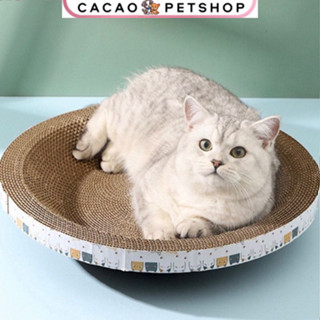 Ổ cào móng hình tròn cho mèo to , Bàn cào móng kiêm ổ đệm nằm đường kính 30-40cm 1kg -6kg - Cacao