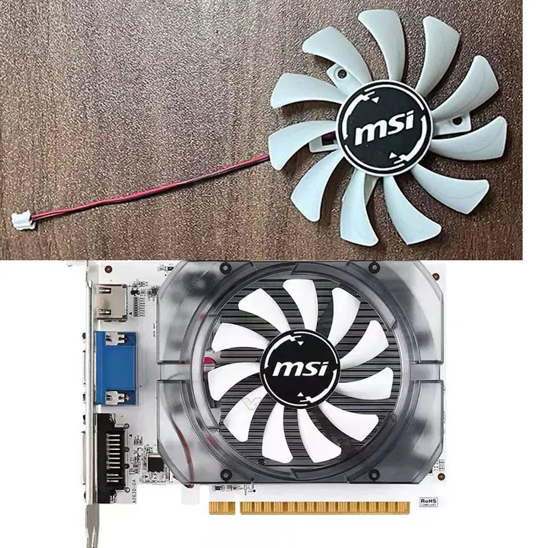 Mới 75MM 2PIN DC 12V 0.5A thích hợp cho MSI GT730 N730 N750 1030 OC itex card đồ họa quạt làm mát
