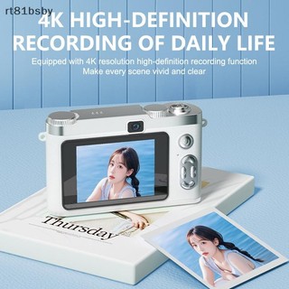 Rt CCD Camera Kỹ Thuật Số 5MP Máy Quay Video Di Động Tự Động Lấy Nét 8X Zoom Màn Hình 2.4 Inch Retro Vlogging Cam Dành Cho Trẻ Em Trẻ Em Người Mới Bắt Đầu VN