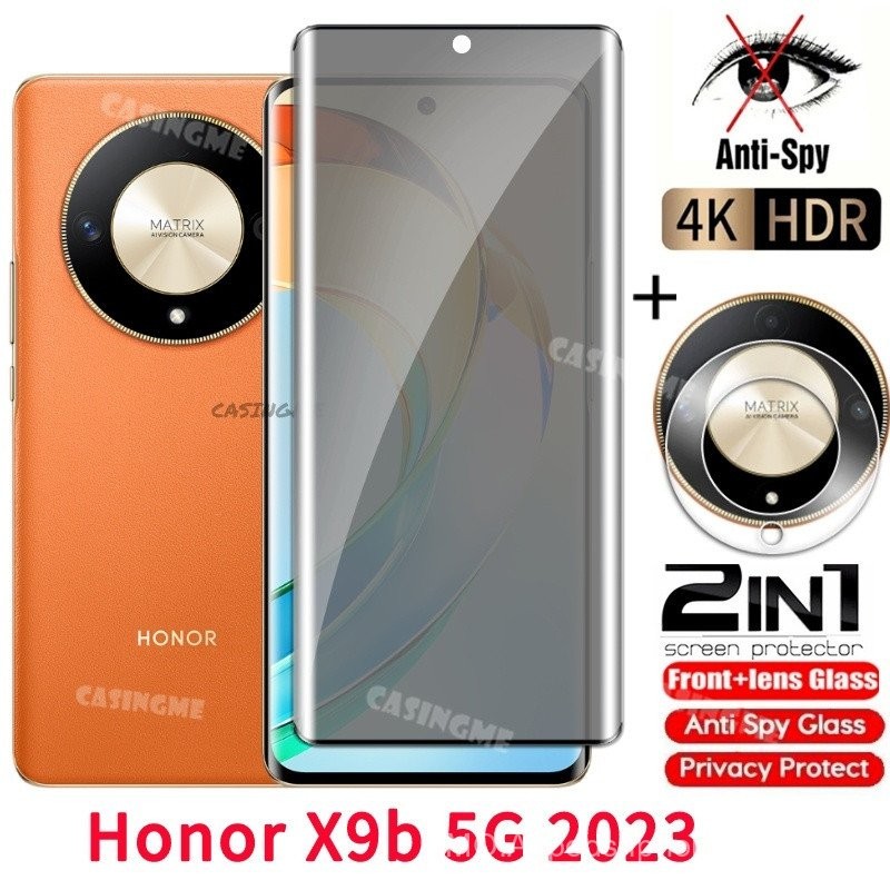 Kính cường lực riêng Honor X9b X9c 5G 2023, bảo vệ màn hình toàn diện chống gián điệp, phim bảo mật 