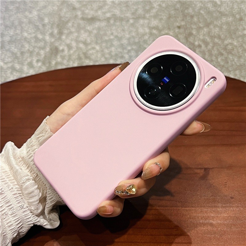 Cảm Giác Da Thật Chất Lỏng Silicon Cao Su Mềm Ốp lưng Vivo X200S X200 Ultra Ốp Lưng