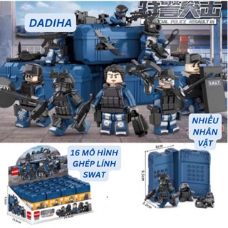 Mô Hình Lắp Ráp Hộp Nhựa Mù 16 Nhân Vật Biệt Đội SWAT Tinh Nhuệ Kèm Phụ Kiện ,Quân Đội, Lính Đặc Nhiệm, Skibidi Toilet