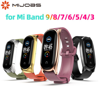 Dây đeo silicon MIJOBS cho Mi Band 9 8 / Mi Band 7 / Mi Band 6 / Dây đeo đồng hồ cho Mi Band 5 NFC Dây đeo cổ tay thay thế cho Mi Band 4 Dây đeo đồng hồ đeo tay thể thao chống nước cho Xiaomi Mi Band 3