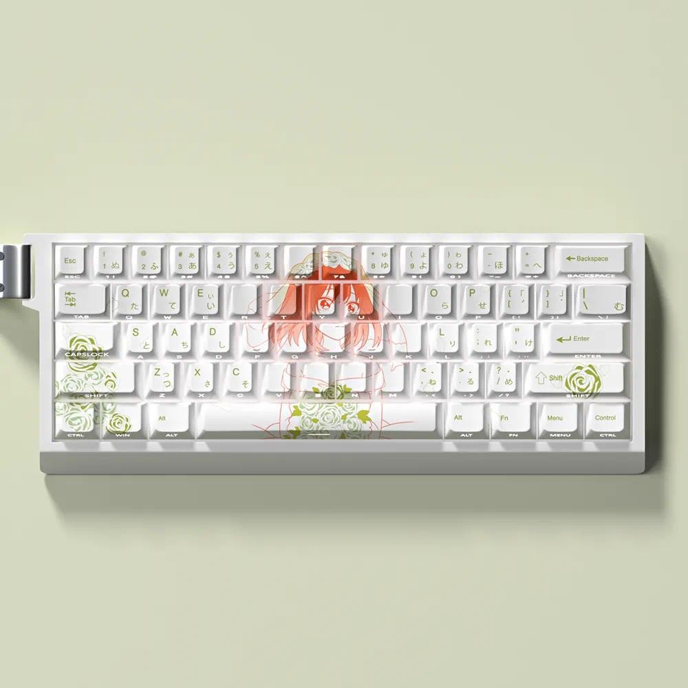 Nakano Yotsuba Keycap Cherry Profile PBT Letter Truyền ánh sáng khắc bên Wooting EZ63 Mad68 Keycaps 