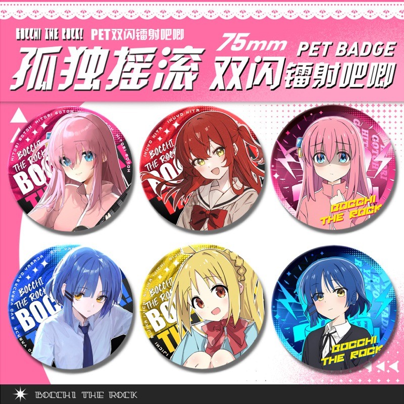 Anime Bocchi The Rock Goto Hitori Ijichi Nijika Ikyuo Yamada Ryo Huy Hiệu Nút Cài Áo Cosplay Bộ Sưu 