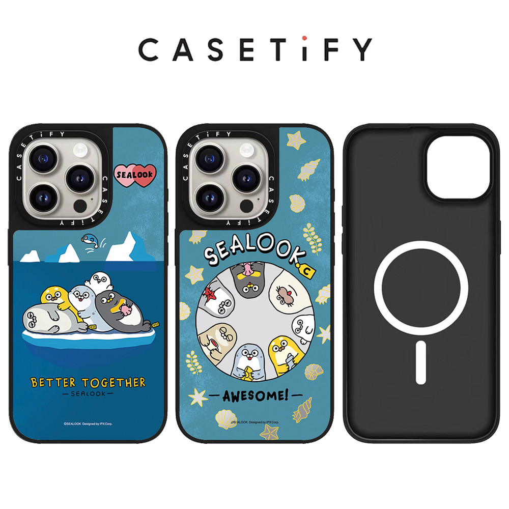 Ốp điện thoại gương từ tính Glacier Sealook cho IPhone 11 12 13 14 15 16ProMax Vỏ cứng chống sốc