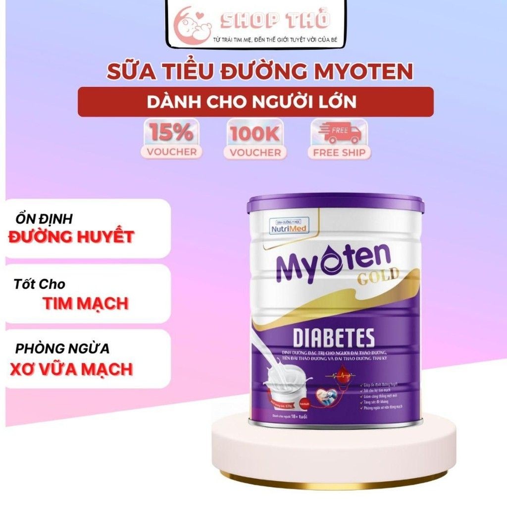 Sữa Tiểu Đường Myoten Gold Diabetes Ổn Định Đường Huyết Cho Người Già - Sữa Tăng Sức Đề Kháng Cho Ng
