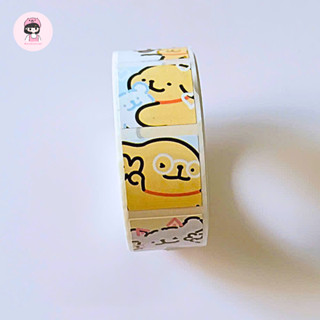 Cuộn 500 Sticker Đôi Bạn Thank You Niêm Phong Trang Trí Sổ Tay Dễ Thương Đáng Yêu Midi Corner