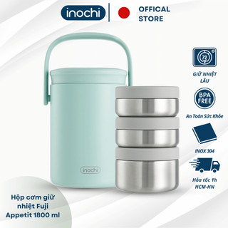  Hộp đựng cơm inochi hộp đựng cơm giữ nhiệt Fuji Appetit 1800 ml chất liệu Inox 304 cao cấp 
