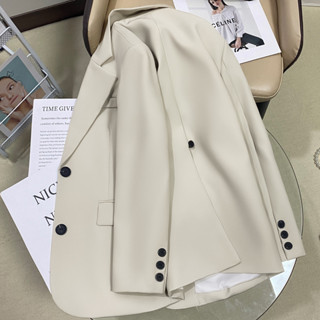 Áo khoác vest phong cách Hàn Quốc mẫu mới mùa xuân thu màu be Áo vest đi làm thời trang thiết kế cho nữ áo sơ mi thân hình nhỏ