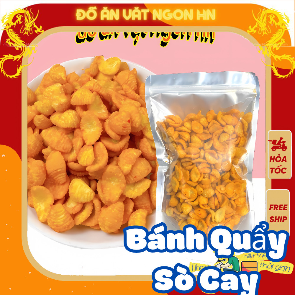 Bánh quẩy bim bim sò cay 500g bánh ăn vặt tuổi thơ ngon giòn giá rẻ