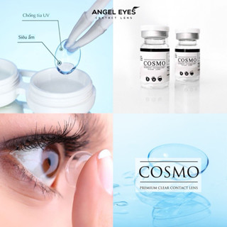 Lens Cận Trong Suốt COSMO Cao Cấp, Kính Áp Tròng Phù Hợp Với Mắt Nhạy Cảm Có Độ Cận Từ 0-15 Độ