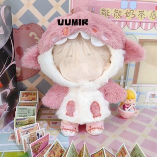  Uumir Hoạt Hình Cá Mập Áo Khoác Phụ Kiện Búp Bê 20cm Quần Áo Búp Bê Đồ Chơi Thay Thế Trang Phục Thay Đổi Trò Chơi Chơi Chơi Nhà Thu Nhỏ Sang Trọng Áo Khoác Cotton Búp Bê Nhồi Bông 
