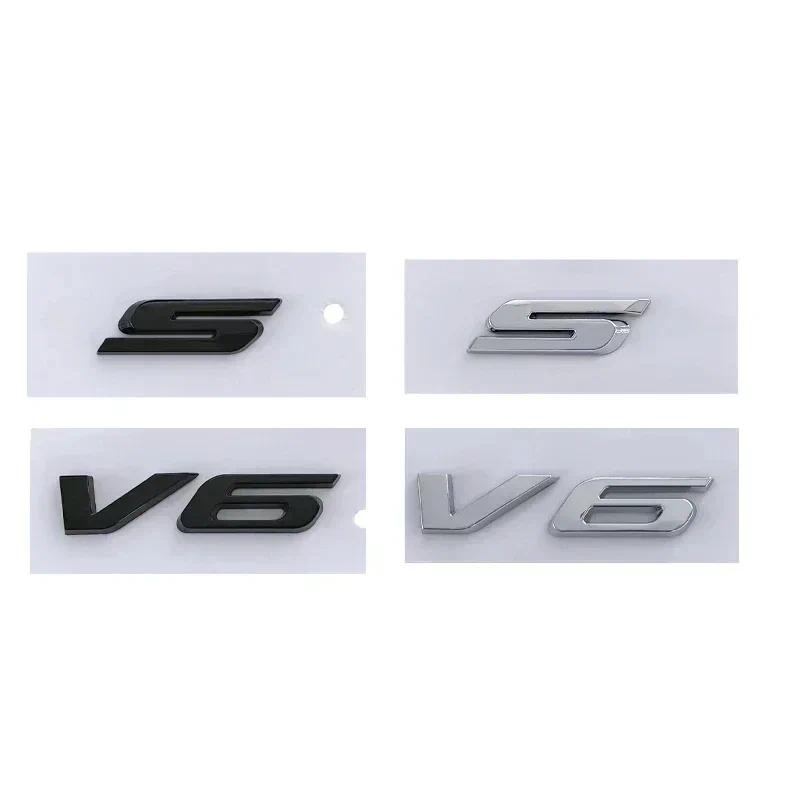 3D ABS V6 S Chữ Cái Xe Fender Biểu Tượng Huy Hiệu Miếng Dán Đề Can Cho Xe Ford Explorer Fusion Mondeo MK3 Cougar Mustang Phụ Kiện