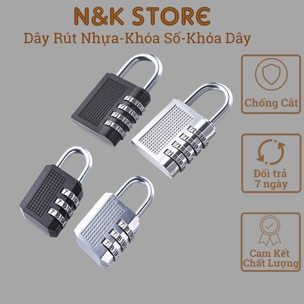 Ổ khóa mini chất liệu inox chống gỉ, khóa số mini, ổ khóa số khóa tủ, khóa vali nhỏ gọn, chắc chắn