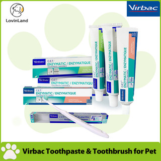 Bộ Kem Đánh Răng Virbac Bàn Chải Đánh Răng Thú Cưng Làm Sạch Răng Miệng Điều Dưỡng Ăn Được Gà Không Rửa Hương Vị Hải Sản Cho Chó Mèo Nha Khoa