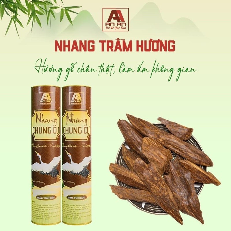 Nhang trầm hương cho Chung Cư, Phòng Lạnh 100% thiên nhiên- Nhang sạch An An, nhang quế, nhang khuyn