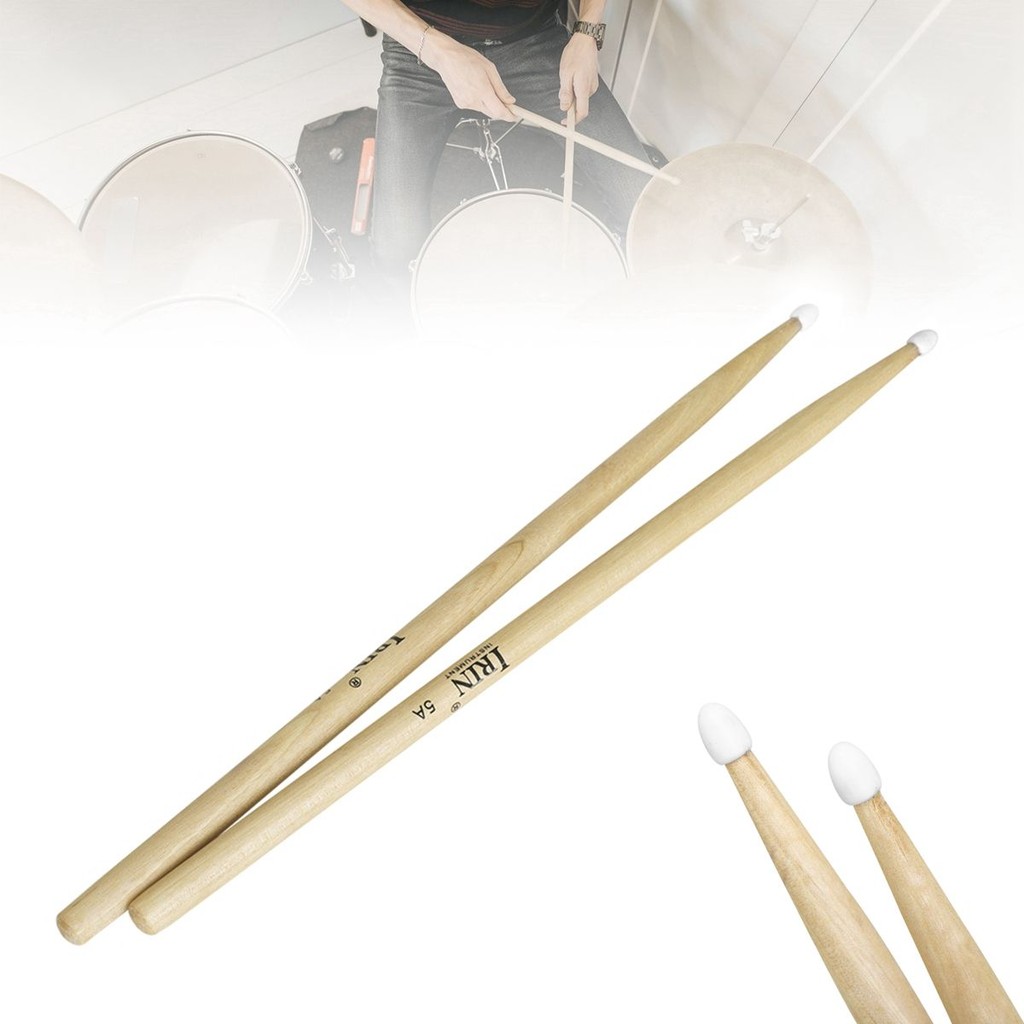 1 Cặp Que Trống Phong 5A / 7A Có Đầu Nylon Cymbals Trống