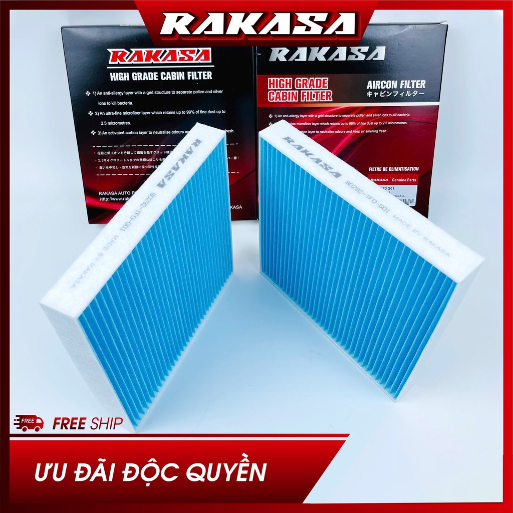 RAKASA LỌC ĐIỀU HÒA CITY 08~nay, CIVIC 16~nay, CRV 17~nay, HRV 15~nay, Brio - Jazz - Acura CDX (2016