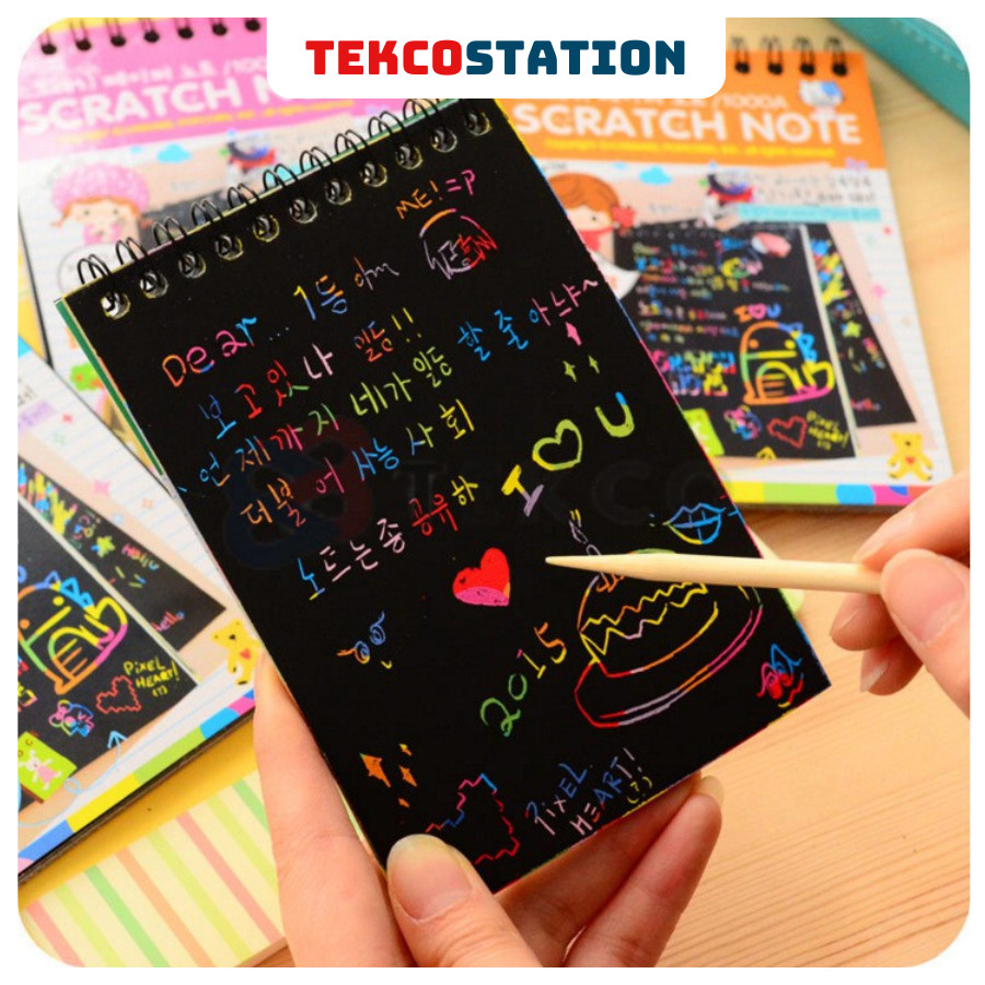 Sổ Scratch Note - Sổ Than Ma Thuật Cầu Vồng A6