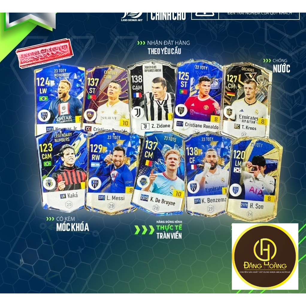 Móc khoá cầu thủ - Thẻ trưng bày FC Online (FO4)