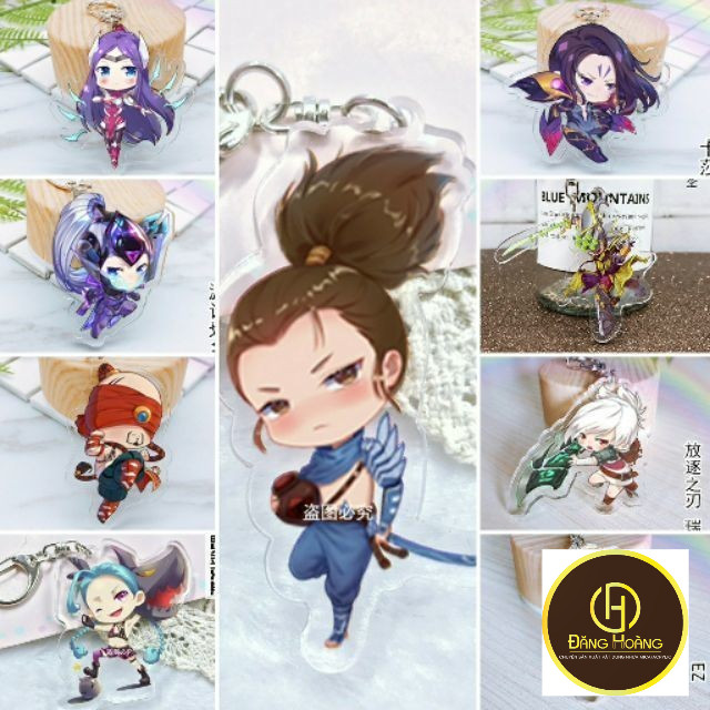 [GIÁ HỦY DIỆT] móc khoá mica acrylic lol liên minh huyền thoại Yasuo riven irelia leesin kaisa jinx 