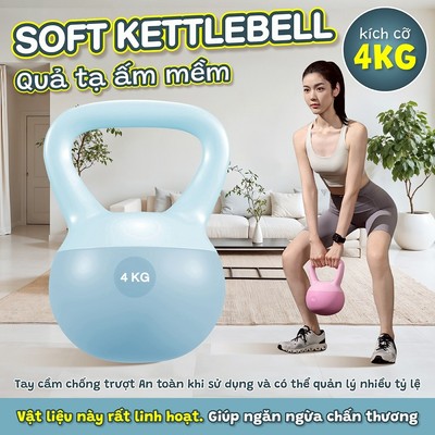 [Mall]-BG- Q312- 4KG- Tạ chuông mềm tập Squats hông và cánh tay,Tập tại nhà an toàn cho mọi người