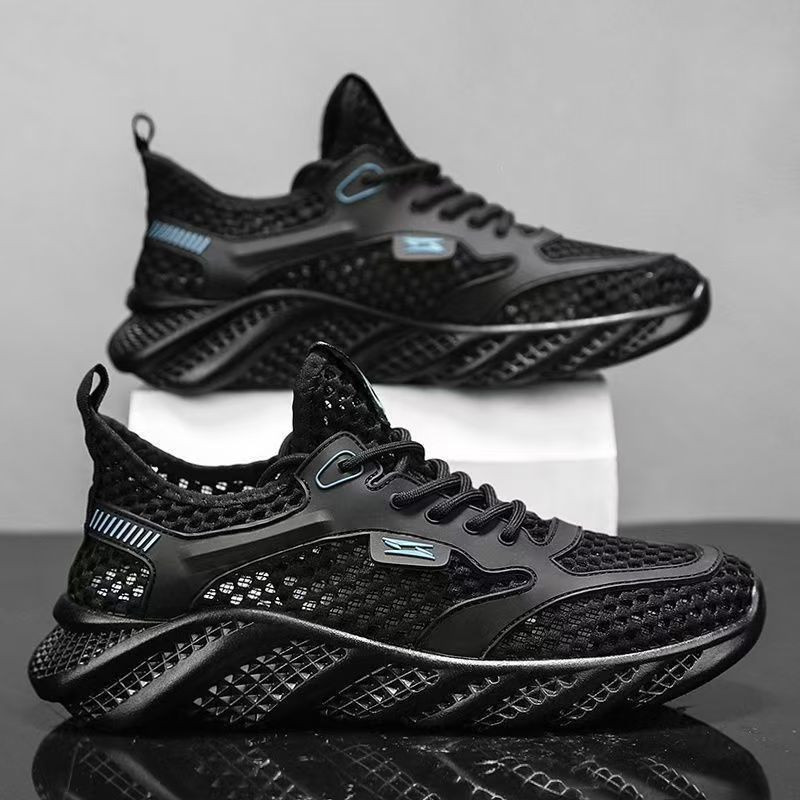 🇻🇳 "Giày Thể Thao Nam Đế Mềm Mát Mẻ Lưới Thoáng Khí Màu Trơn Hàng Sẵn Kho Chống Mỏi Chân​​
