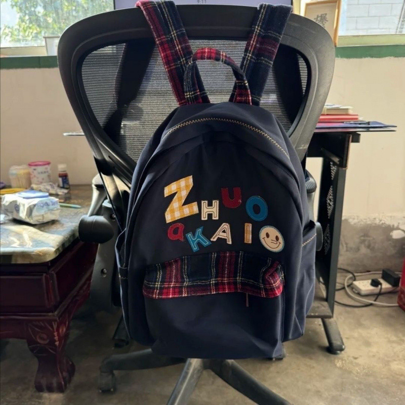 Ba lô thêu chữ cho sinh viên đại học đa năng tươi mới ba lô học sinh trung học dung tích lớn