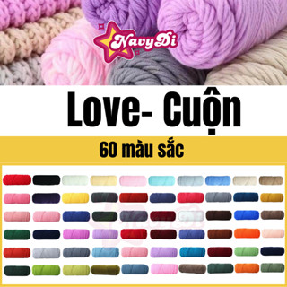 Len Cotton Love -  Cuộn bông gòn 100gr Sợi 3mm - NavyDi