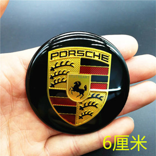 Logo Xe Porsche Logo Kim Loại Ô Tô Logo Sửa Đổi Vô Lăng Logo Bánh Xe Logo Ghi Nhãn 65MM6cm Đường Kính Logo Ô Tô