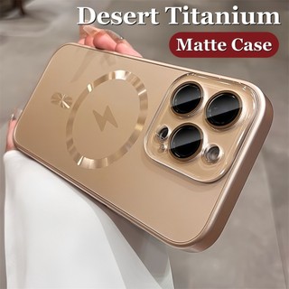  Bán Chạy Sa Mạc Titan Vàng Tro Kính Cường Lực Từ Tính Ốp Lưng Điện Thoại iPhone 16 12 13 14 15 Pro Max Plus Bao Gồm Tất Cả Ống Kính Nano Bảo Vệ Chống Vân Tay Matte Bìa Cứng 