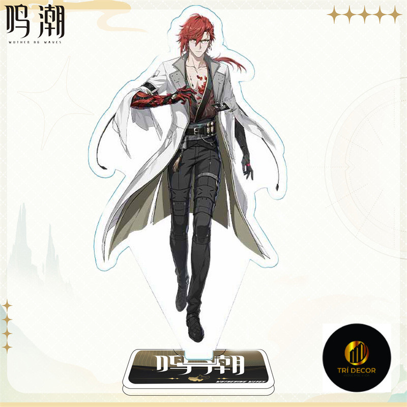 Móc Khoá, Mô Hình Standee Wuthering Waves Jiyan Yinlin CALCHARO Trang Trí Bàn Học, Làm Việc