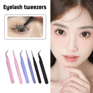 Nhíp Lông Mi Hồng Độ Chính Xác Cao Chống Tĩnh Điện Lông Mi Trang Điểm Nhíp Trồng J1Q3