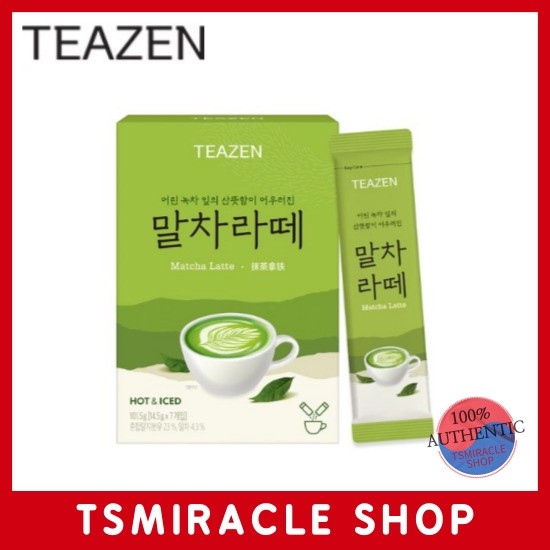 Teazen Matcha Latte Powder 7 que Cafe Trà xanh Latte