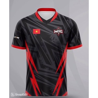 Áo đấu cứu hỏa miễn phí WAG 2024. Áo thun nam cổ tròn thăng hoa toàn diện Free Fire Esports