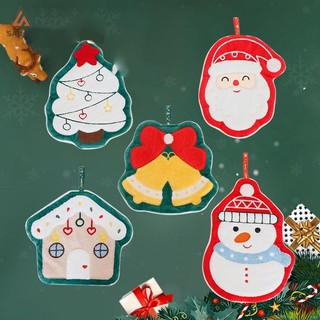 Sajenh Giáng Sinh Khăn Tay Hoạt Hình Người Tuyết Lau Vải Thấm Hút Nhà Bếp Vệ Sinh Rag Giáng Sinh Khăn Tay Xmas Trang Trí Mới