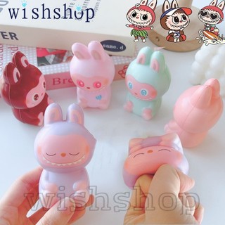 Đồ chơi giảm căng thẳng Bóp - Dòng búp bê Kawaii Labubububu - Đồ chơi phục hồi chậm bằng silicon thủ công - Mềm mại, có thể giặt được - Đồ chơi mực gia đình Pinch - Đồ chơi thông hơi giải nén cho trẻ em