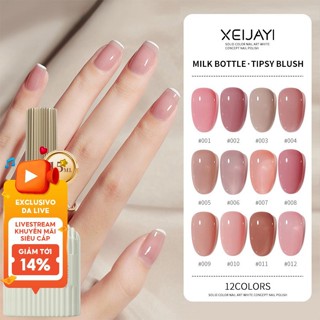 Xeijayi 1 Màu 15ML Đá Mờ Màu Hồng Khỏa Thân Gel Sơn Móng Tay Nhận Làm Móng Tay Bán Vĩnh Viễn Trong Phút Với Sơn Móng Tay LED UV