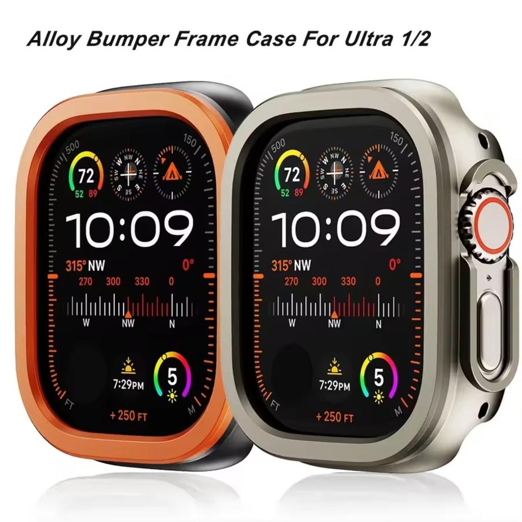 Vỏ bọc hợp kim nhôm Vỏ bảo vệ TPU cho Apple Watch Ultra 2 49mm 45mm 41mm iWatch Sereis Ultra2 9 8 7